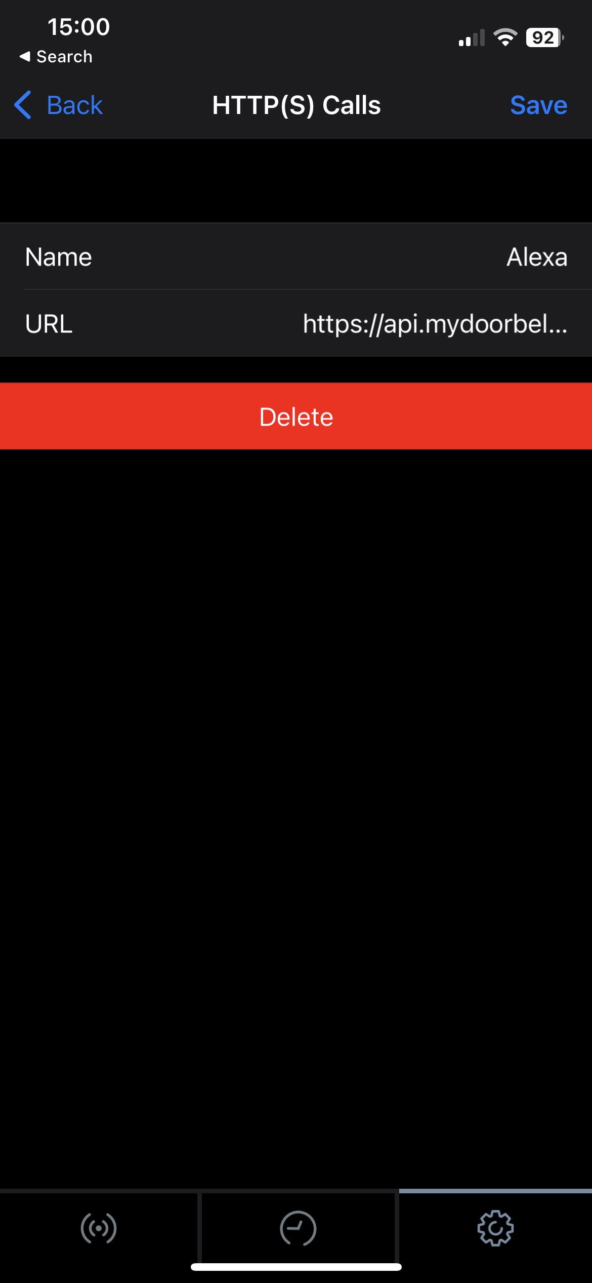 Add a new HTTP(S) Call with the given URL