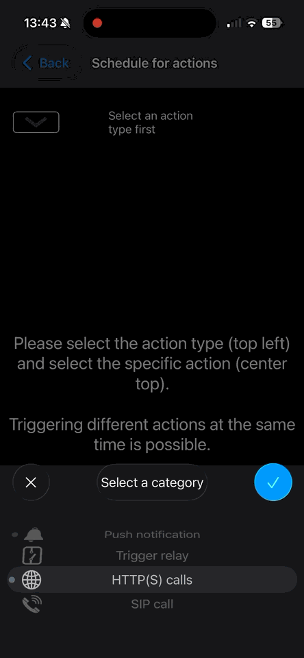 Select "HTTP(S) calls" as category in the dropdown